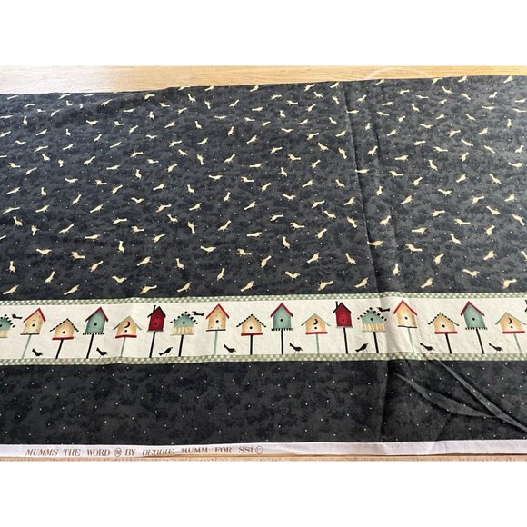 Debbie Mumm "Mumms The Word" Birdhouse Border Cotton Fabric 2.30 Yards x 42" W - Picture 8 of 10